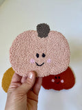 Pumpkin Mug Rug | Punch Needle Coaster | Fall and Halloween Decor