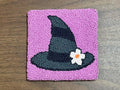 Halloween Mug Rug | Punch Needle Coaster | Halloween Decor | Ghost | Pumpkin | Skull | Witch Hat